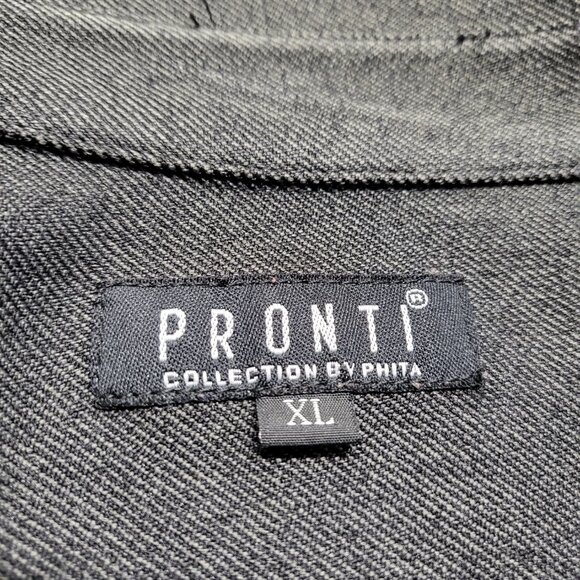 Pronti By Phita Mens Cardigan Shirt Sweater XL Button Up Long Sleeve Striped - Picture 4 of 15